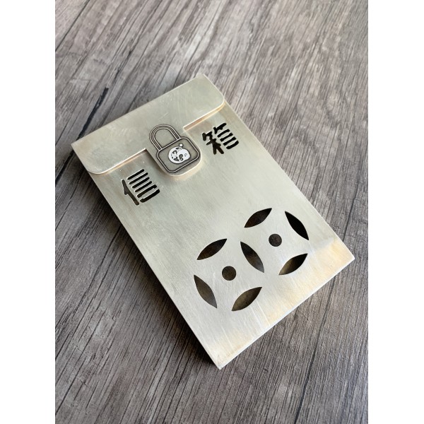 HK289~ 925 Silver Letter Box Shaped Card Holder