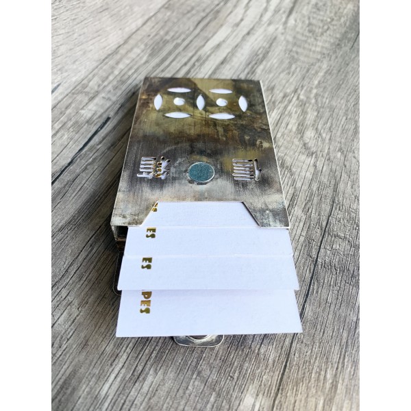 HK289old~ 925 Silver Letter Box Shaped Card Holder