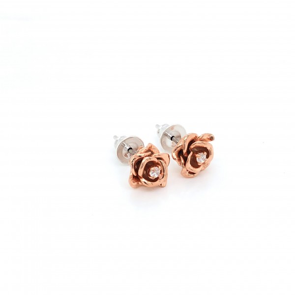 HK353~ 925 Silver Rose Earrings