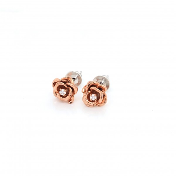 HK353~ 925 Silver Rose Earrings