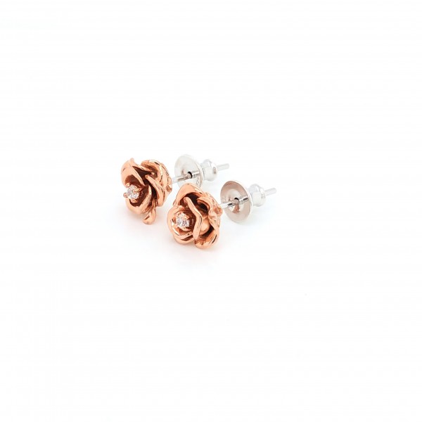 HK353~ 925 Silver Rose Earrings
