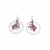 HK356~Coin Shaped Bauhinia Sterling Silver Earrings with Enamel