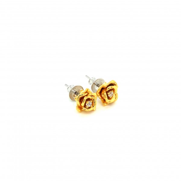 HK409~ 925 Silver Rose Earrings