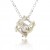 HK142-P~ 925 Silver Bamboo Scaffolding Pearl Pendant w/ 18" Necklace