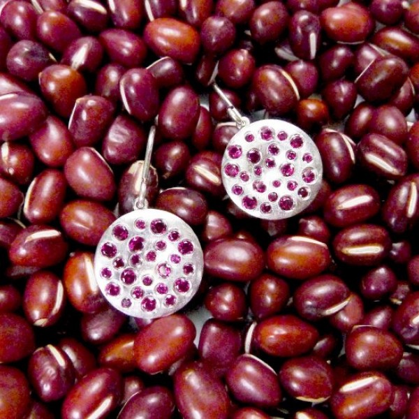 HK013~ 925 Silver Chinese Pudding Earrings(15mm)