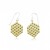 HK016~ 925 Silver Hong Kong Style Waffle Earrings(15mm)