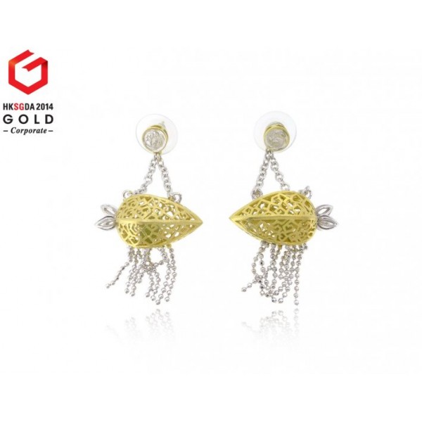 HK041~ 925 Silver Starfruit Lantern Earrings