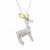 HK052~ 925 Silver Luck Deer Pendant (BIG) with 24" Silver Necklace