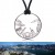 HK065~ 925 Silver Victoria Harbour View Pendant w/32" Velour NL