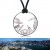 HK065~ 925 Silver Victoria Harbour View Pendant w/32" Velour NL