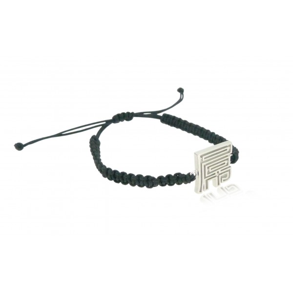 HK205~ 925 Silver <屌> FxxK Rope Bracelet