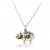 HK245~ 925 Sterling Silver Piggy Bank Shaped Pendant