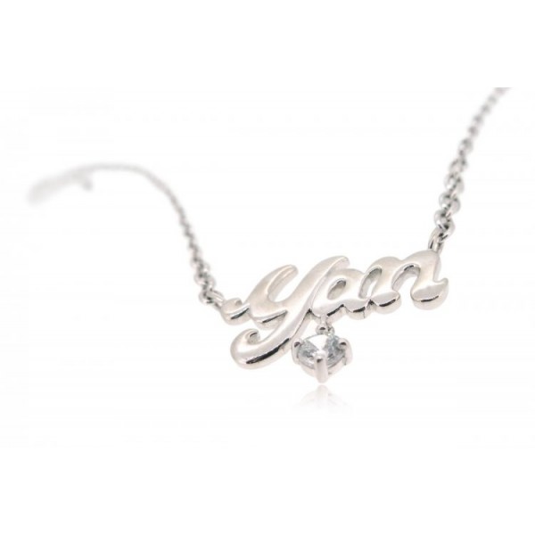 OD012~ 925 Silver White Topaz Necklace