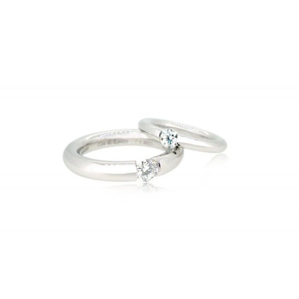 OD018~ 18K White Gold Diamond Wedding Rings