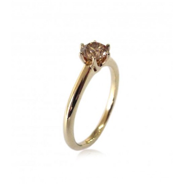 OD022~ 18K Yellow Gold Yellow Diamond Ring