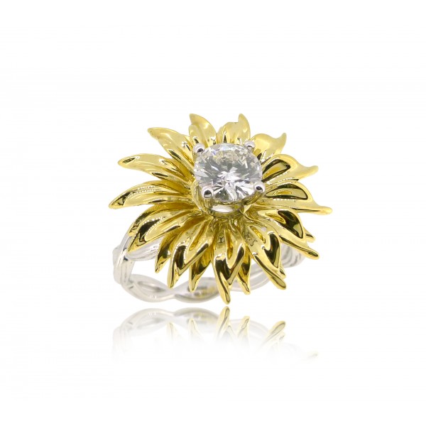 White gold hotsell sunflower ring