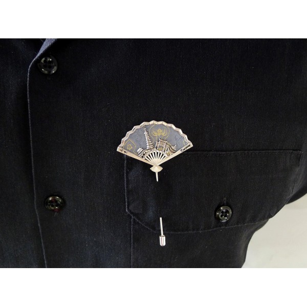 OD081~ 925 Silver “Yun Fan Jing” dual-side brooch